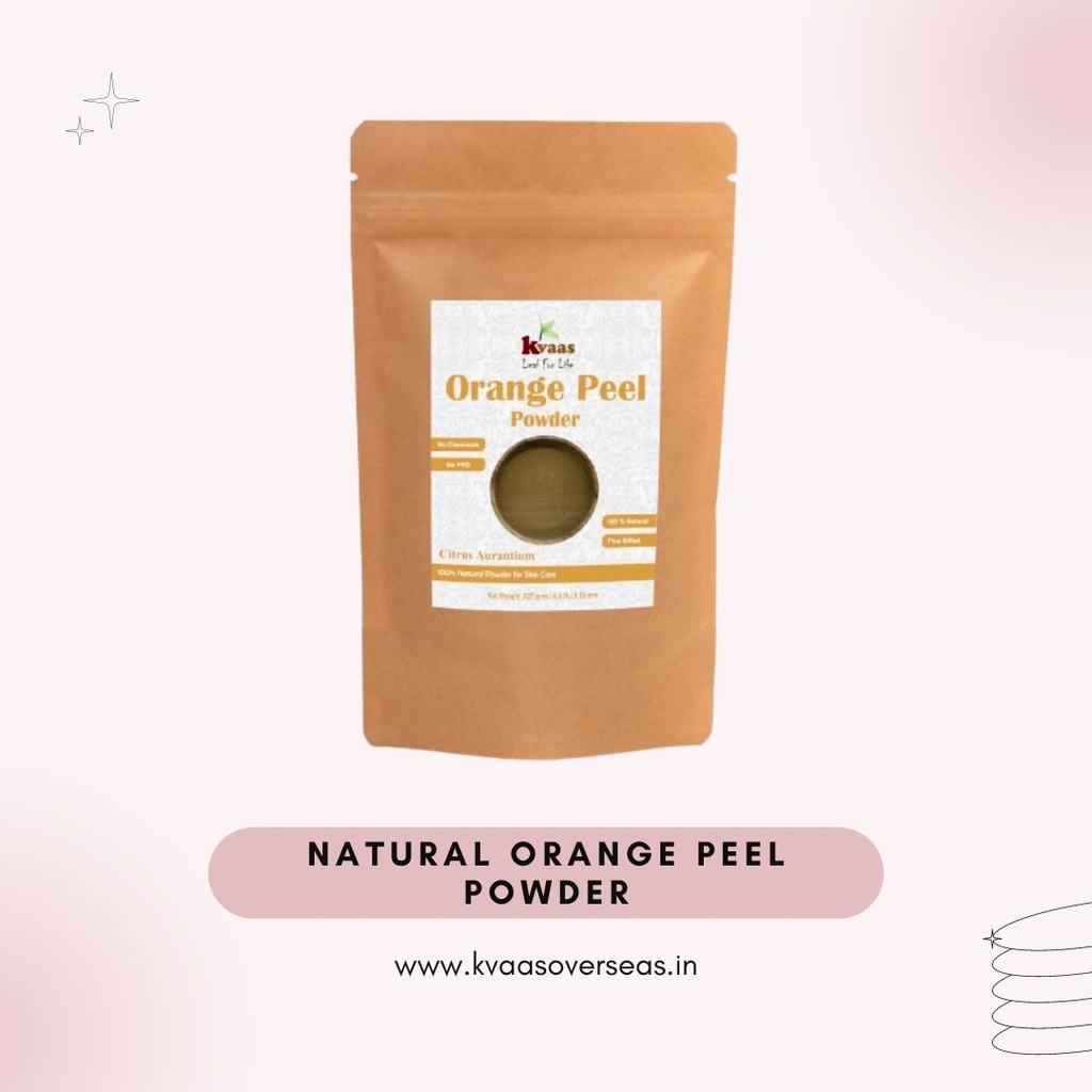 Kvaas Natural Orange Peel Powder 227 Gram Pack