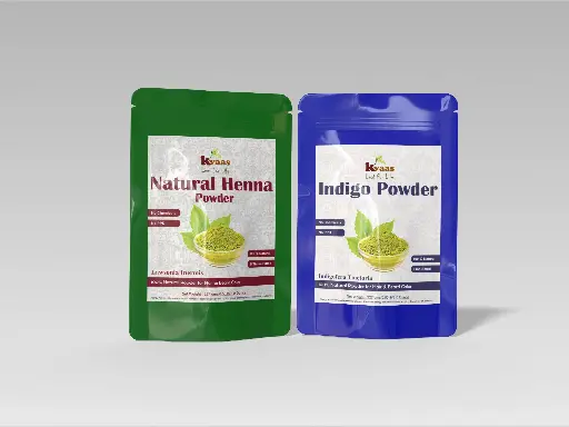 KVAAS Henna & Indigo Combo – Natural Hair Colour Kit