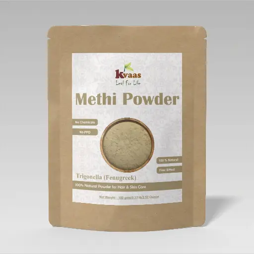 Kvaas Natural Methi (Fenugreek) Powder 100 Gram