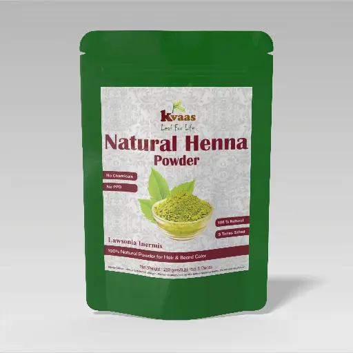 Kvaas Natural Henna Powder 227 Gram Pack